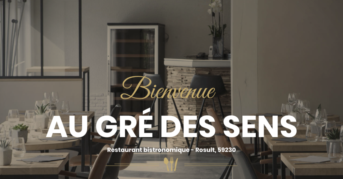 Carte Menus Au Gre Des Sens Restaurant A Rosult 59230